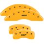 MGP 4 Caliper Covers Engraved Front & Rear MGP Yellow Finish Black Char 2017 Kia Sportage