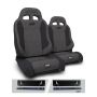 PRP Seats A89010-C23-54 PRP 97-02 Jeep Wrangler TJ Enduro Elite Suspension Seat (Pair) - Trek Edition - Gray