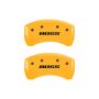 MGP Rear set 2 Caliper Covers Engraved Rear Boss Yellow finish black ch