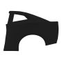 FIVESTAR FIV33131-27151-BL Quarter Panel Left Black Car Plastic