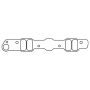 Cometic Gasket C15331FC Cometic Pontiac 400 V8 .060in Fiber Intake Gasket Set-2.200in x 1.180in Rectangular Ports-W/Ram Air