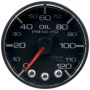 Autometer Spek-Pro Gauge Oil Press 2 1/16in 120psi Stepper Motor W/Peak & Warn Blk/Blk