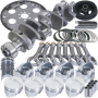Eagle B13005L04053 Chevrolet 350 Balanced 1Pc Rear Seal Rotating Assembly Kit .040 Bore Dome 153 Tooth Flex Plate