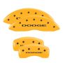 MGP 12192SDD4YL 4 Caliper Covers Engraved Front & Rear With out stripes/Dodge Yellow finish black ch