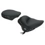 Mustang Motorcycle 76751 Mustang 11-13 Harley Blackline,12-17 Slim/Slim S Wide Stud Touring Passenger Seat w/Studs - Black