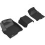 3D MAXpider 19-21 GMC Sierra Silverado Double/Crew Bench Seat Kagu 1st Row Floormats - Black