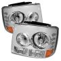 SPYDER 5012456 Crystal Headlights 1PC W/ Bumper Lights - Chrome