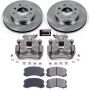 PowerStop KCOE1092 OE Stock Replacement Low-Dust Ceramic Brake Pad, Rotor and Caliper Kit