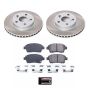 PowerStop SC5219 Semi-Coated Rotor and Low-Dust Ceramic Brake Pad Kit