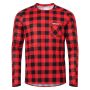 USWE 80951061400105 Flannel Long Sleeve Lightweight Off-Road Jersey Flame Red - Medium