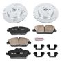 PowerStop K6066 Z23 Daily Driver Carbon-Fiber Ceramic Brake Pad and Drilled & Slotted Rotor Kit