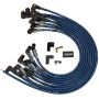 Moroso 73663 Chevrolet Small Block Ignition Wire Set - Ultra 40 - Unsleeved - Non-HEI - Over Valve - Blue