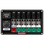 QUICKCAR RACING PRODUCTS QRP50-864 Ignition Panel Blk Fused w/Start But. & Lights