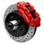 Wilwood 140-15940-DR 63-87 Chevy C10 Narrow Superlite 6R Front Brake Kit Drilled & Slotted 12.19in Rotors - Red