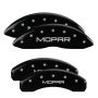 MGP 12043SMOPBK 4 Caliper Covers Engraved Front & Rear MOPAR Black finish silver ch