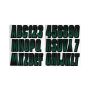 Hardline TEBKG300 Boat Lettering Registration Kit 3 in. - 300 Forest Green/Black