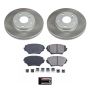 PowerStop SC2419 Semi-Coated Rotor and Low-Dust Ceramic Brake Pad Kit