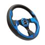 NRG Reinforced Steering Wheel (320mm) Blk w/Blue Trim