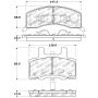 Stoptech 309.03700 Sport Brake Pads w/Shims and Hardware - Front