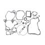 Cometic Gasket C3085BE Cometic 05-07 Honda CR125 Bottom End Gasket Kit