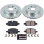 PowerStop K8173 Z23 Daily Driver Carbon-Fiber Ceramic Brake Pad and Drilled & Slotted Rotor Kit