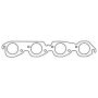 Cometic Gasket CP5251 Cometic Chevy Gen-4 Big Block V8 .060in HTS Exhaust Manifold Gasket - 2.250in Round Port - 20 Pack