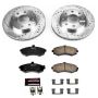 PowerStop K1093 Z23 Daily Driver Carbon-Fiber Ceramic Brake Pad and Drilled & Slotted Rotor Kit