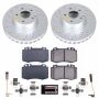 PowerStop CRK7770 Genuine Geomet Coated Rotor and Carbon-Fiber Ceramic Brake Pad Kit