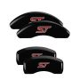 MGP 10236SST1BK 4 Caliper Covers Engraved Front & Rear No bolts/ST Black finish silver ch