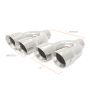 Mishimoto MMEXH-TIP-QY25P Universal Steel Muffler Tip 2.5in Inlet Dual Y Polished