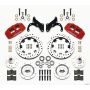 Wilwood 140-12946-DR Dynapro 6 Front Hub Kit 12.19in Drilled Red 69-70 Impala Drum/Disc 69-82 Vette