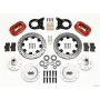 Wilwood 140-11074-DR Forged Dynalite Front Kit 12.19in Drill Red 1970-1973 Mustang Disc & Drum Spindle