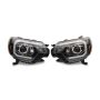 Raxiom TT21849 12-15 Toyota Tacoma Axial Series Projector Headlights w/ LED Bar- Blk Housing (Clear Lens)