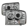 SPYDER 5010360 1PC Projector Headlights - Version 2 - LED Halo - Chrome