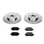 PowerStop K1058 Z23 Daily Driver Carbon-Fiber Ceramic Brake Pad and Drilled & Slotted Rotor Kit
