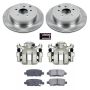 PowerStop KCOE2427B OE Stock Replacement Low-Dust Ceramic Brake Pad, Rotor and Caliper Kit