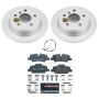 PowerStop ESK7750 Genuine Geomet Coated Rotors, ECE-R90 Brake Pads + Hardware Kit