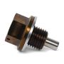 BLOX Racing BXAC-00405-6-TI Titanium Magnetic Oil & Transmission Drain Plug Set - Honda M14X1.5
