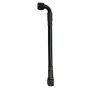 Fragola -8AN Ext Black PTFE Hose Assembly Straight x 90 Degree 10in