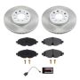 PowerStop SC7080 Semi-Coated Rotor and Low-Dust Ceramic Brake Pad Kit