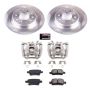 PowerStop KCOE7717 OE Stock Replacement Low-Dust Ceramic Brake Pad, Rotor and Caliper Kit