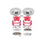 PowerStop KC694-26 Z26 Street Performance Ceramic Brake Pad, Drilled Slotted Rotor, and Caliper Kit
