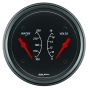 AutoMeter Gauge Dual Wtmp & Volt 3-3/8in. 250 Deg. F & 18V Elec Designer Black