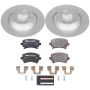 PowerStop ESK4625 Genuine Geomet Coated Rotors, ECE-R90 Brake Pads + Hardware Kit