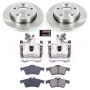 PowerStop KCOE123 OE Stock Replacement Low-Dust Ceramic Brake Pad, Rotor and Caliper Kit