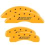 MGP 14241SSS5YL 4 Caliper Covers Engraved Front & Rear Gen 5/SS Yellow finish black ch