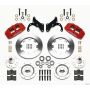 Wilwood 140-12946-R Dynapro 6 Front Hub Kit 12.19in Red 69-70 Impala Drum/Disc 69-82 Vette