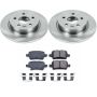 PowerStop KOE7896 OE Stock Replacement Low-Dust Ceramic Brake Pad and Rotor Kit
