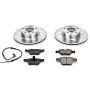 PowerStop K3087 Z23 Daily Driver Carbon-Fiber Ceramic Brake Pad and Drilled & Slotted Rotor Kit