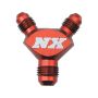Nitrous Express 16083 6AN x 4AN x 4AN BILLET PURE-FLO Y FITTING (RED)